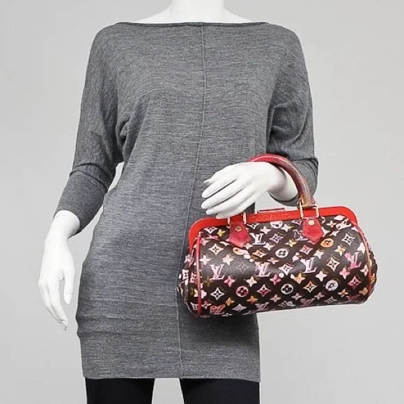 LOUIS VUITTON WATERCOLOR AQUARELLE MONOGRAM PAPILLON FRAME SNAKESKIN BAG - Picture 11 of 11